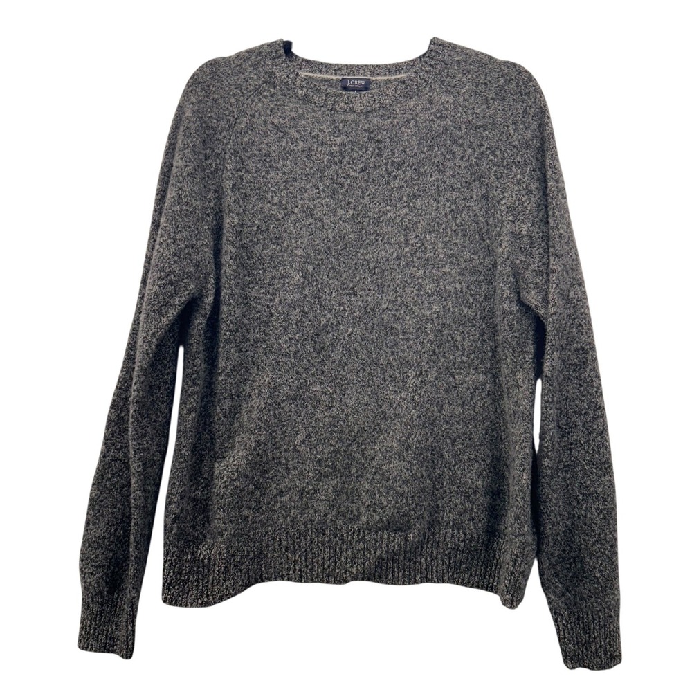 J Crew Lambswool Sweater Large Gray‎ Preppy